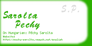 sarolta pechy business card