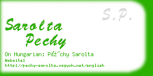 sarolta pechy business card